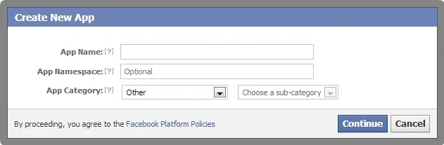 Create Facebook App